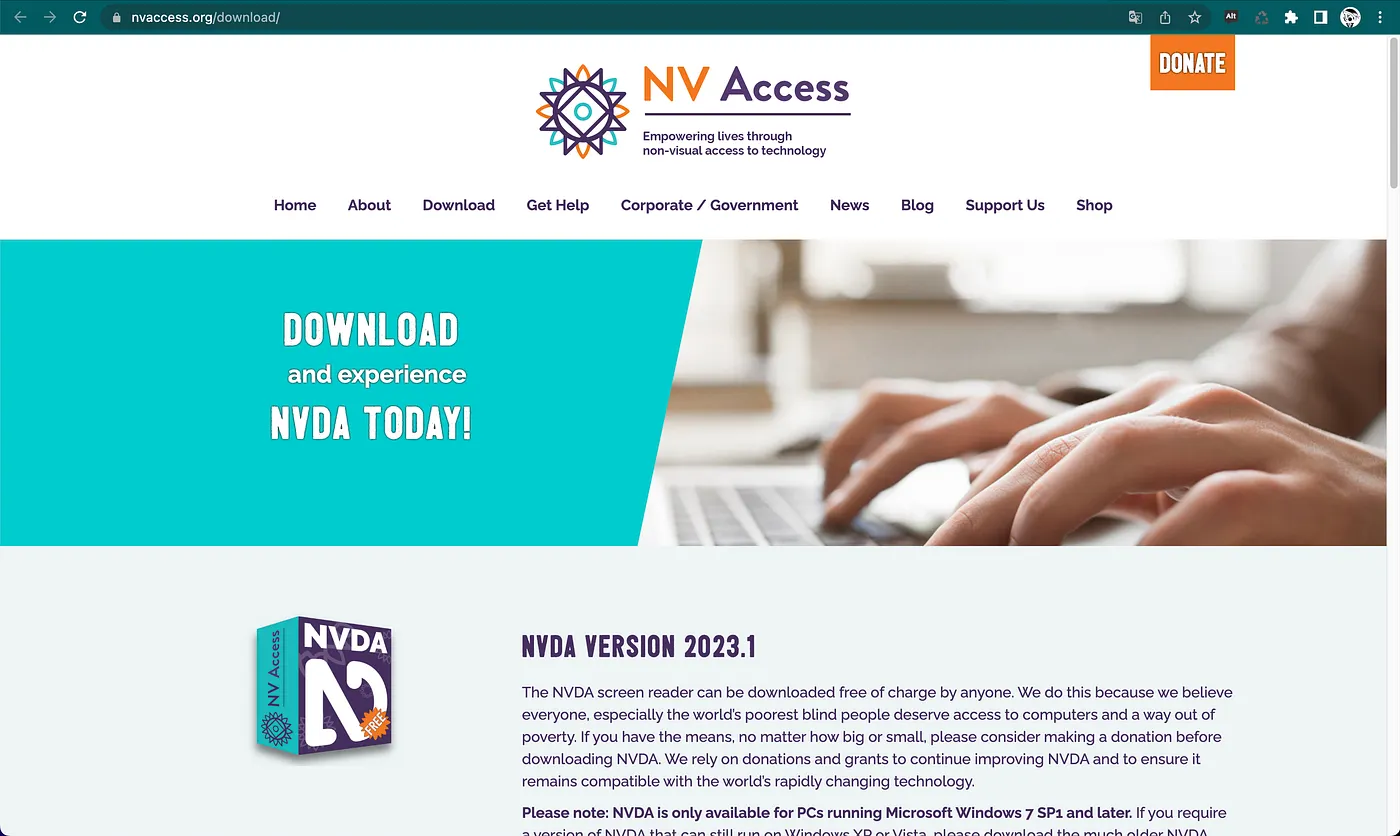 NVDA官網示意圖